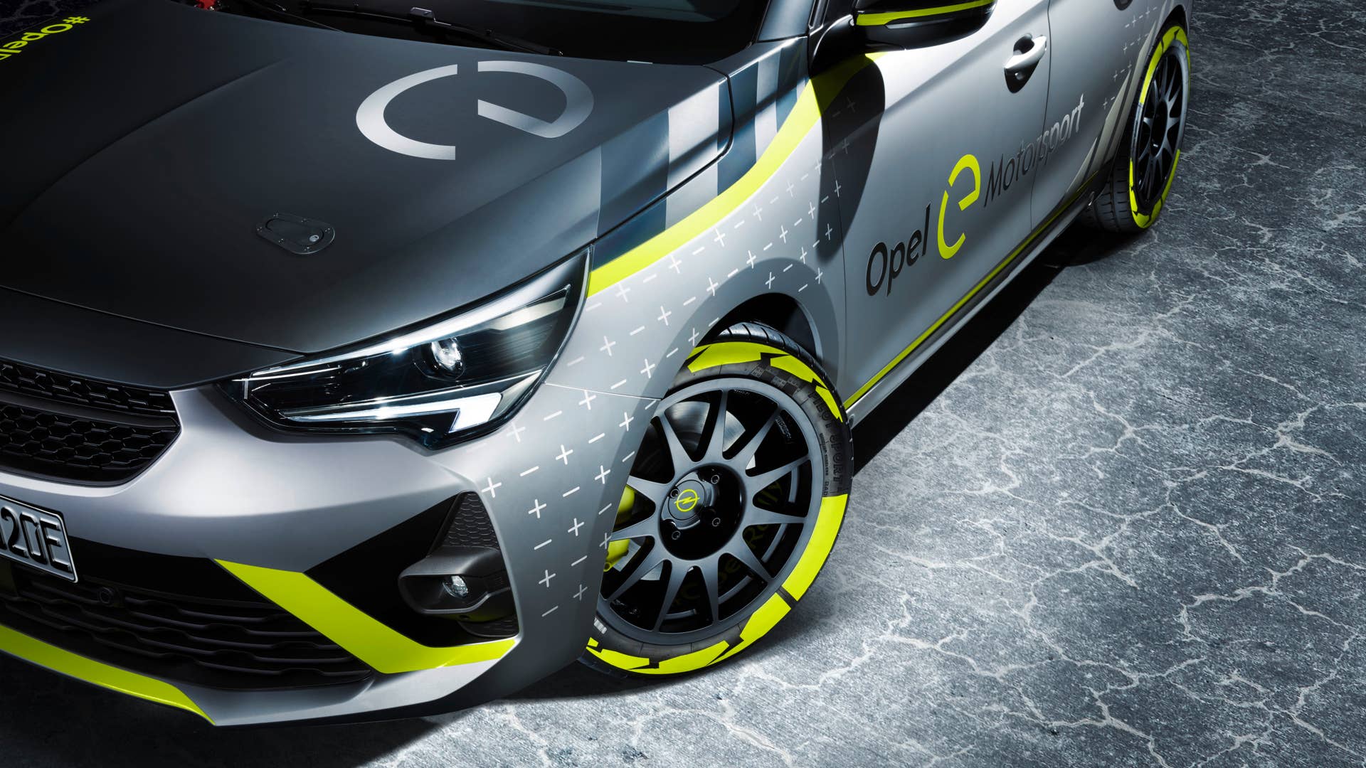 Opel Corsa-e rally car exterior