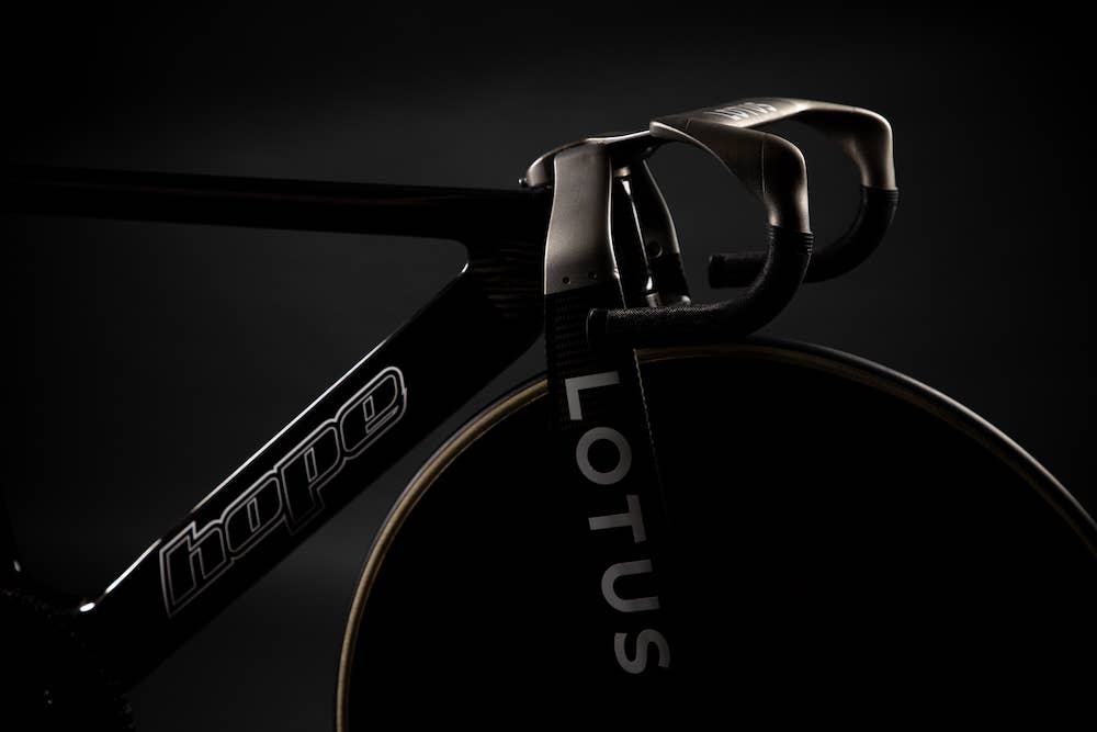 Test ride with the new HopeLotus track bike for British Cycling. Manchester Velodrome.