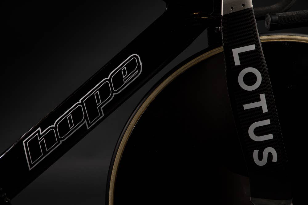 Test ride with the new HopeLotus track bike for British Cycling. Manchester Velodrome.
