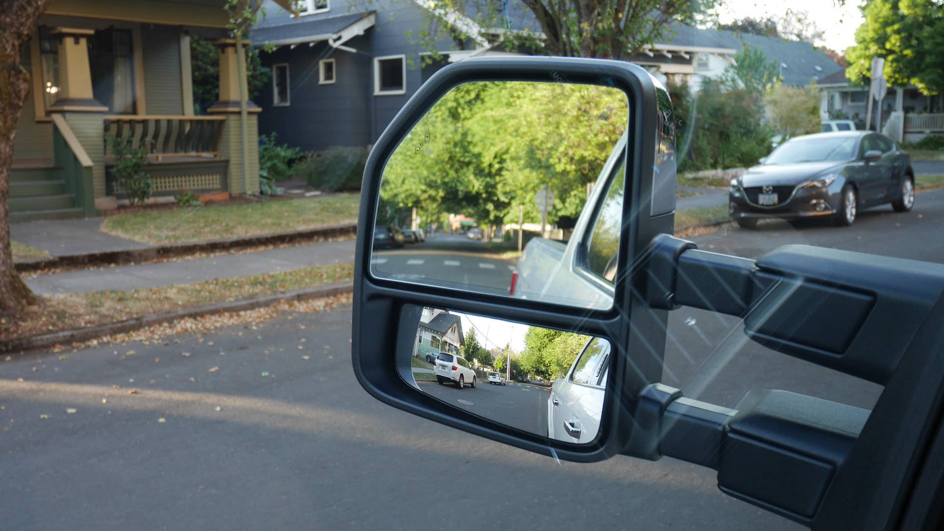 Power-deploying tow mirrors. Brilliant idea when towing. Terrifying when driving around busy and/or narrow city streets.