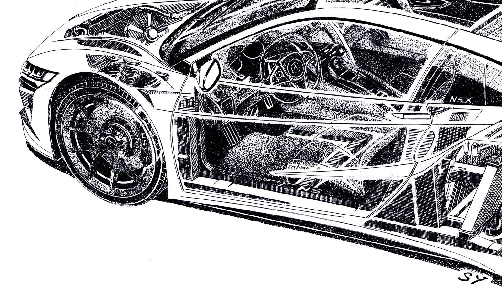 Acura NSX Cutaway Image