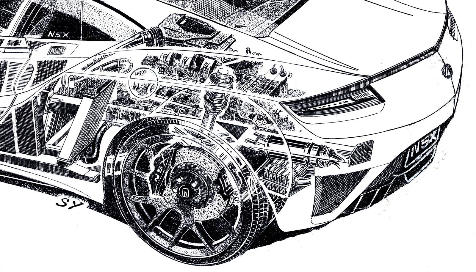 Acura NSX Cutaway Image