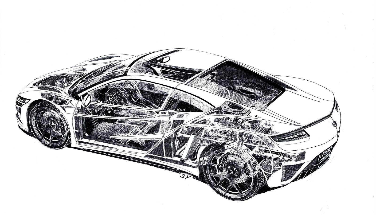Acura NSX Cutaway Image