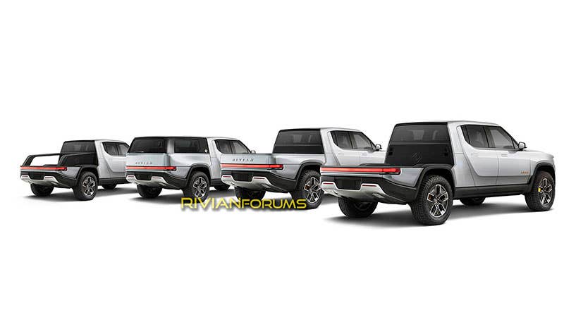 Rivian filed a patent application with the USPTO for four modular beds attachments for its R1T pickup.