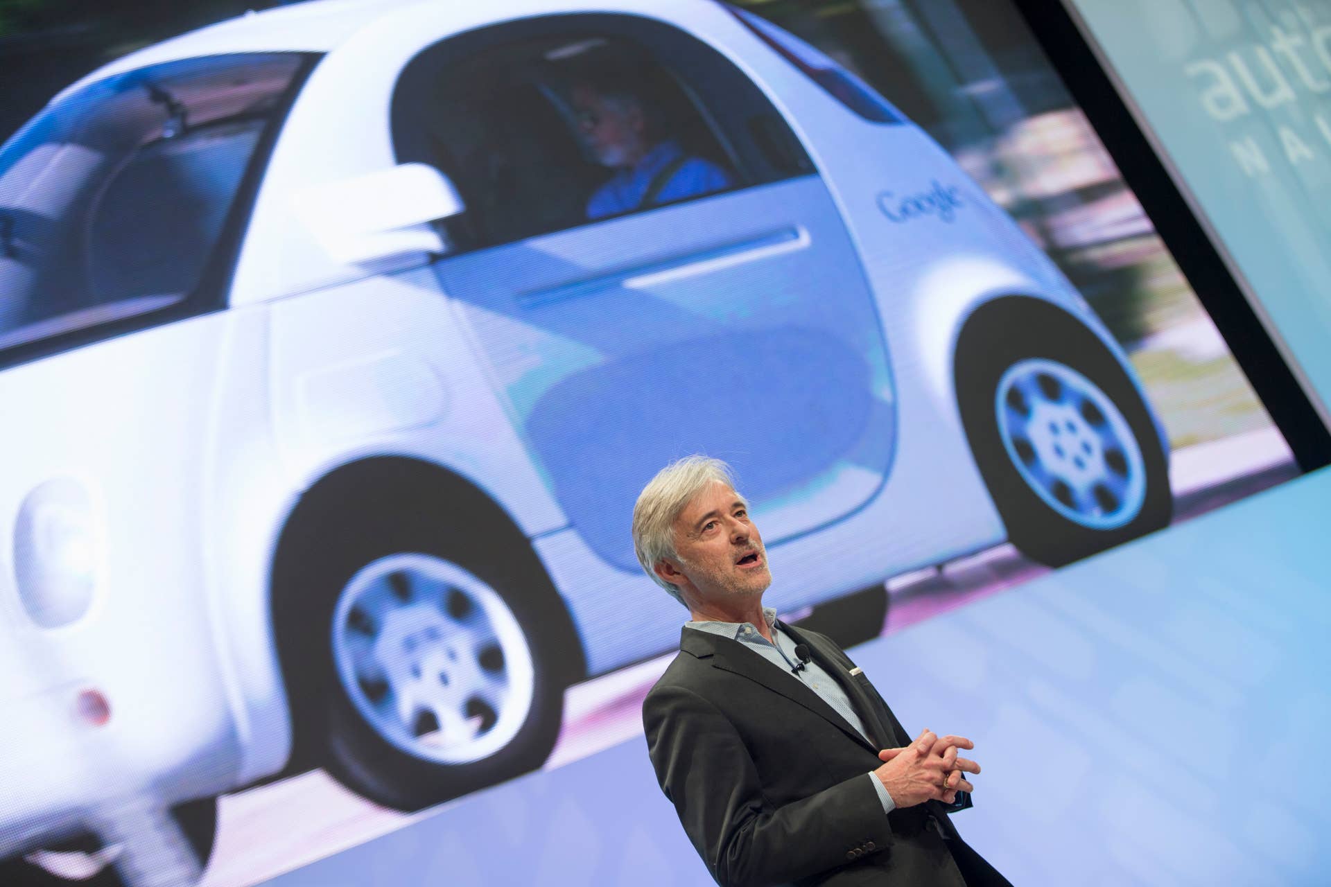 John Krafcik, CEO of Waymo speaks at a press conference at the 2017 North American International Auto Show in Detroit, Michigan, January 8, 2017. / AFP / Geoff Robins (Photo credit should read GEOFF ROBINS/AFP/Getty Images)