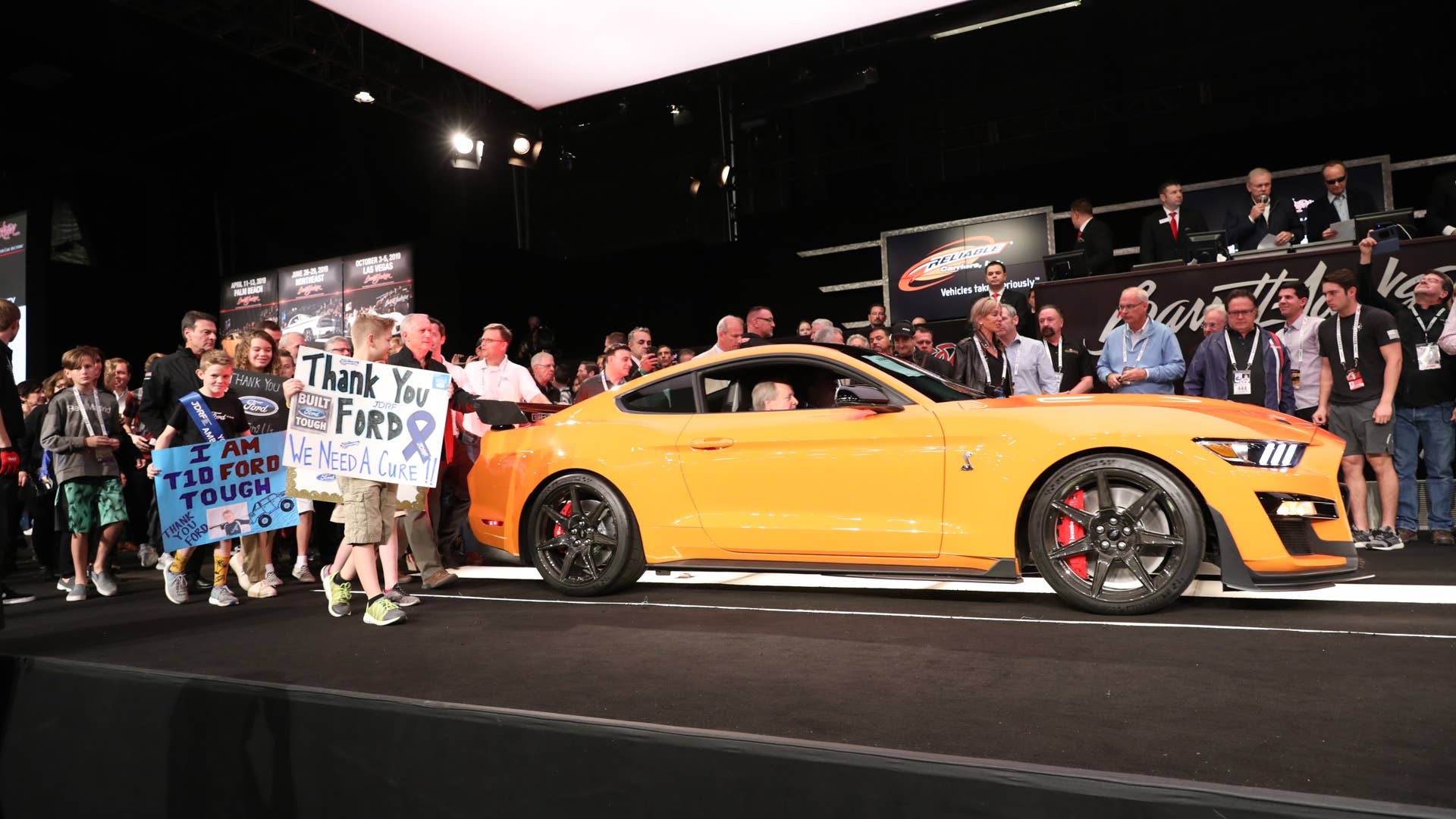 The first Ford Mustang Shelby GT500 auctioned for $1.1 for charity.