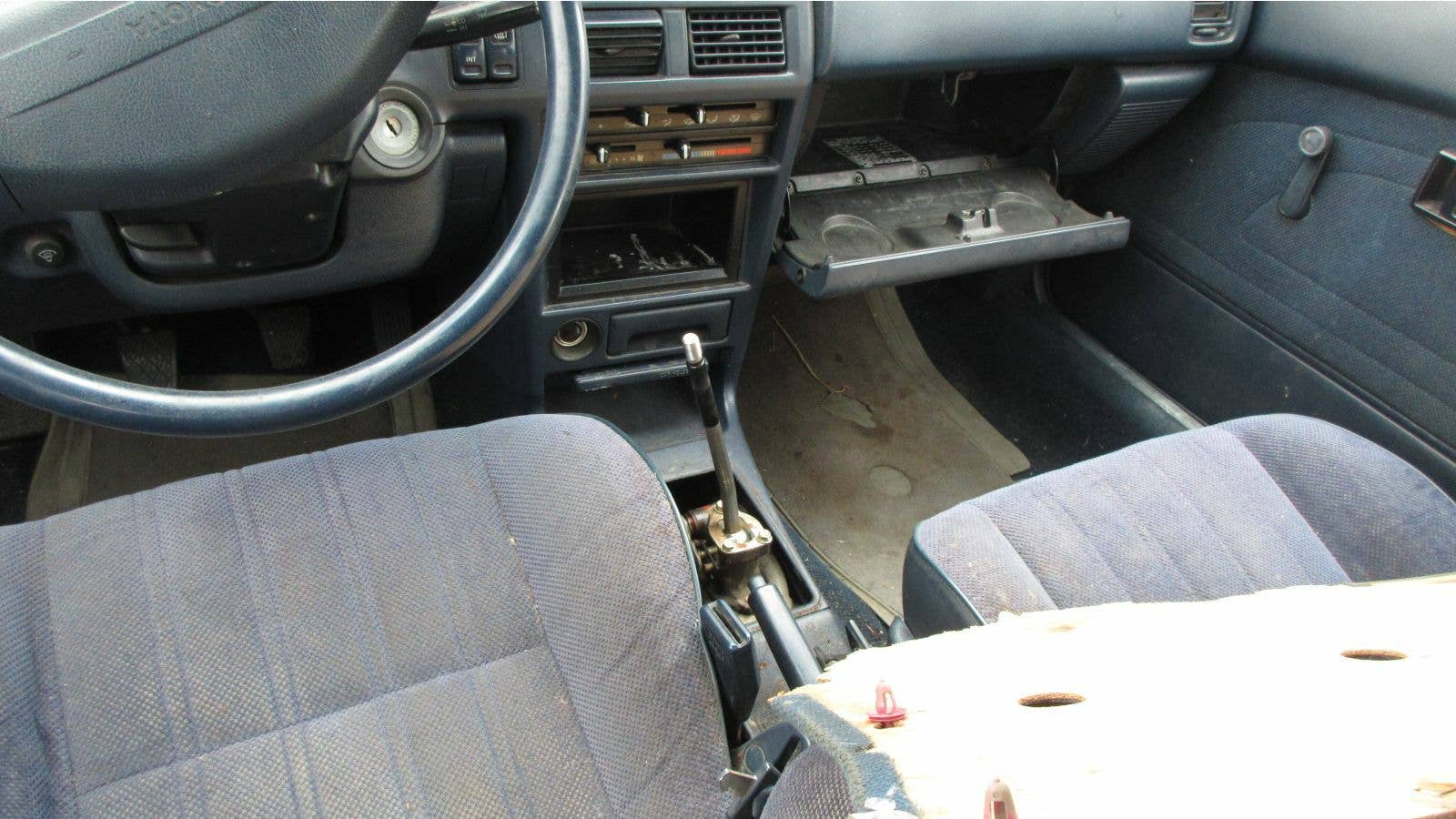 Junked 1991 Toyota Corolla station wagon