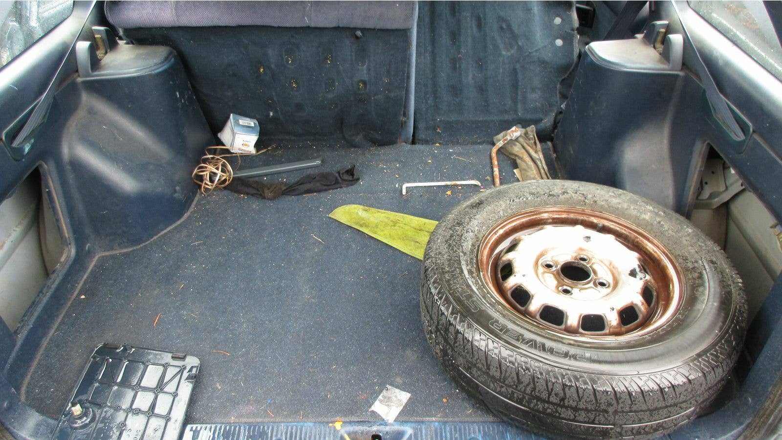 Junked 1991 Toyota Corolla station wagon