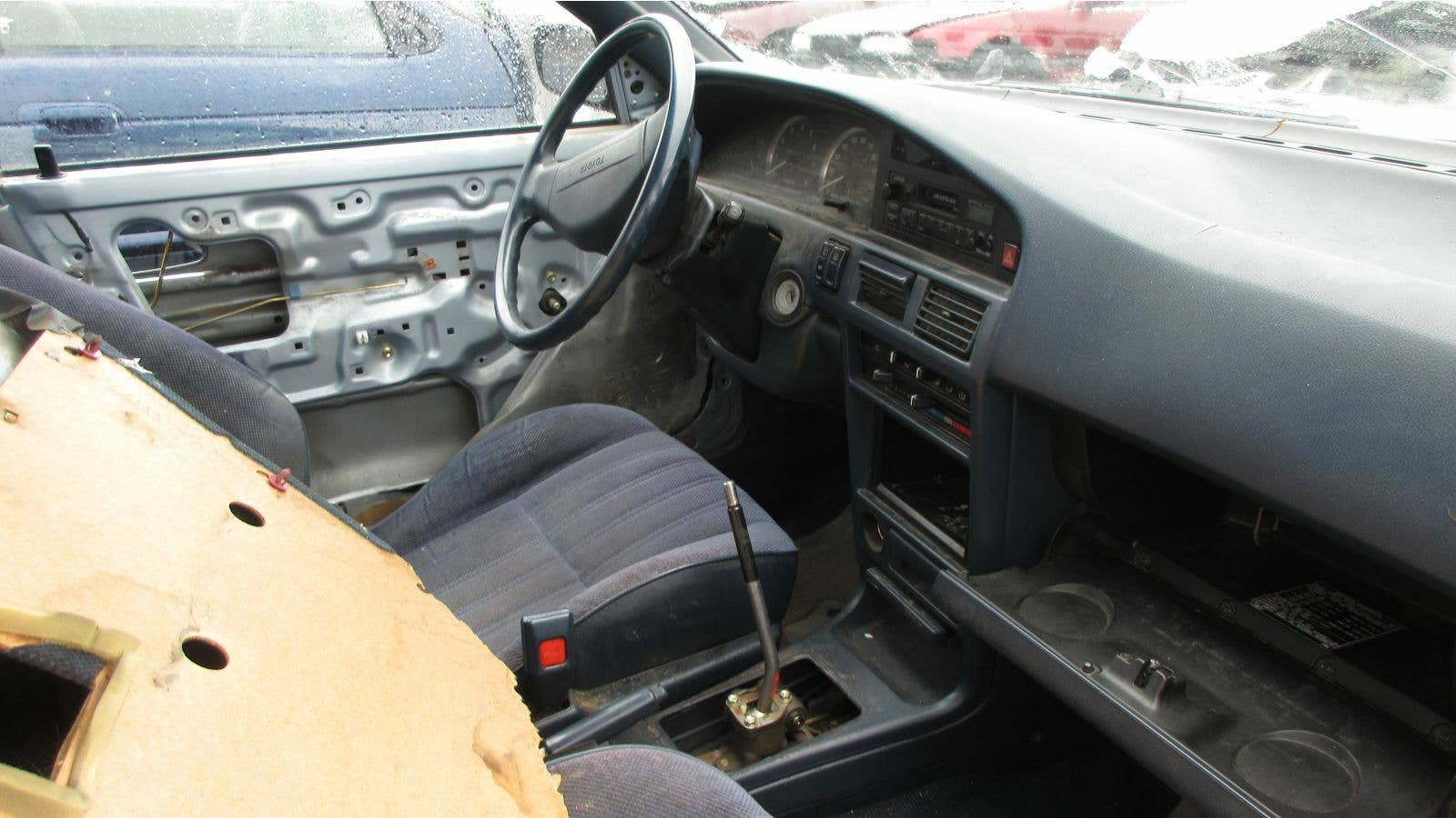 Junked 1991 Toyota Corolla station wagon