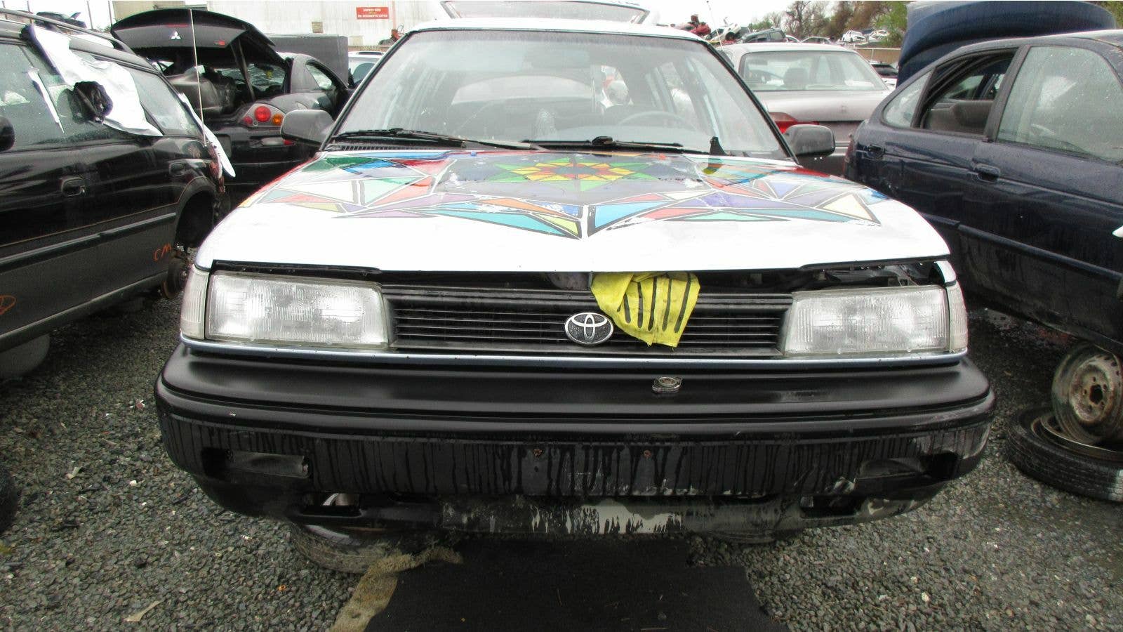 Junked 1991 Toyota Corolla station wagon