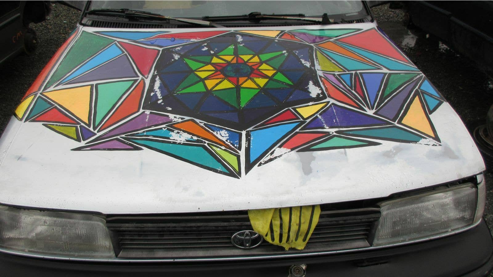 Junked 1991 Toyota Corolla station wagon