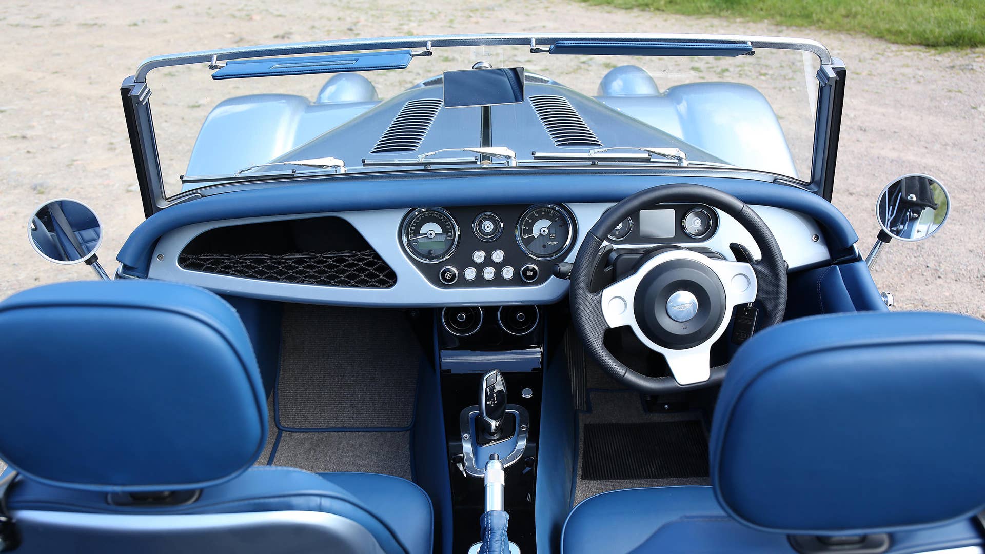01/07/19. Andrew English drives the all new Morgan Plus Six from the Morgan Car Factory in Great Malvern through the Malvern Hills. Picture Copyright John Lawrence 078509 429934