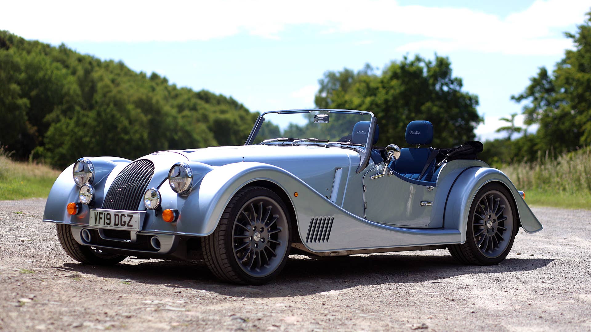 01/07/19. Andrew English drives the all new Morgan Plus Six from the Morgan Car Factory in Great Malvern through the Malvern Hills. Picture Copyright John Lawrence 078509 429934