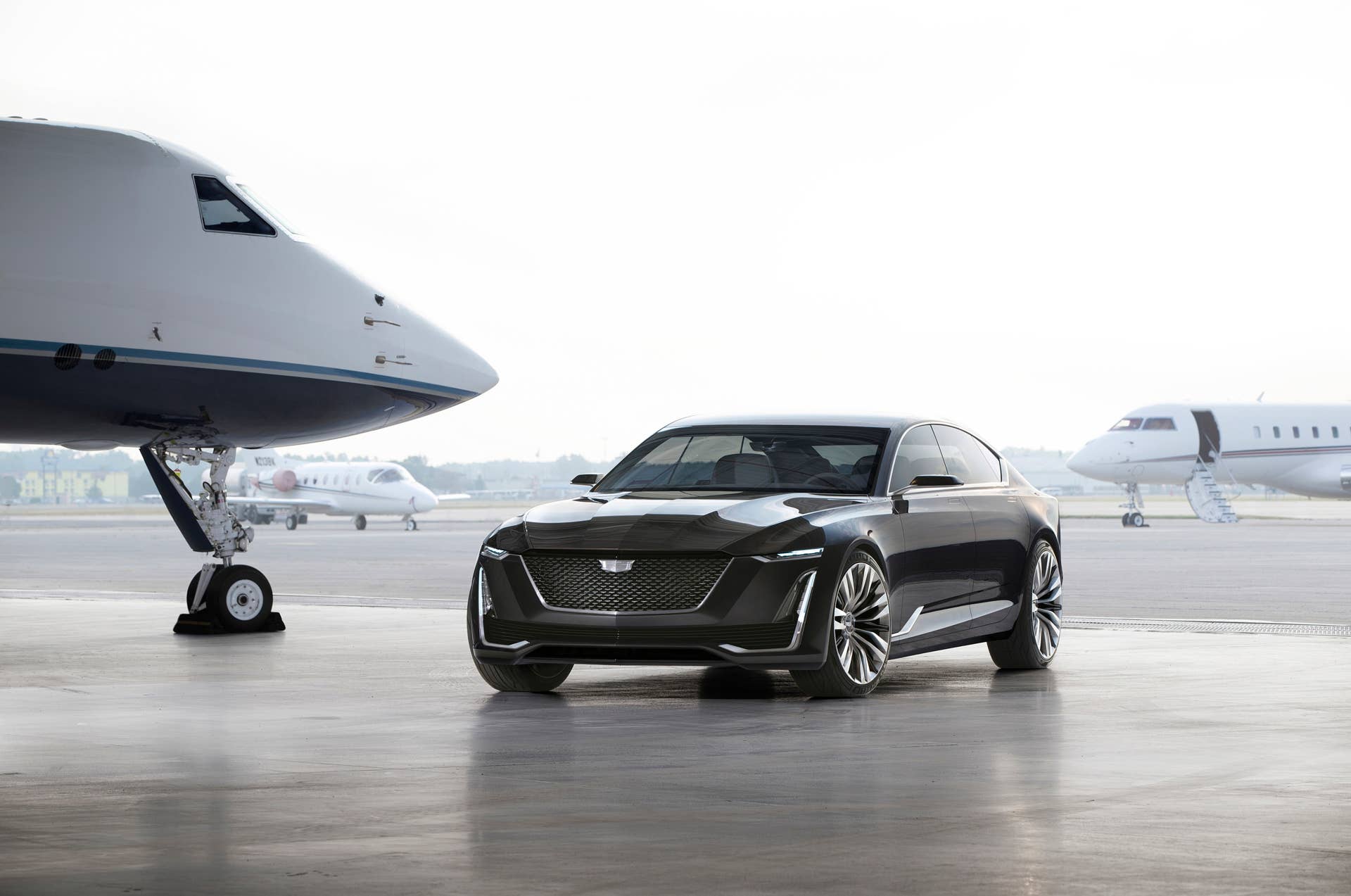 Cadillac Escala Concept with airplanes