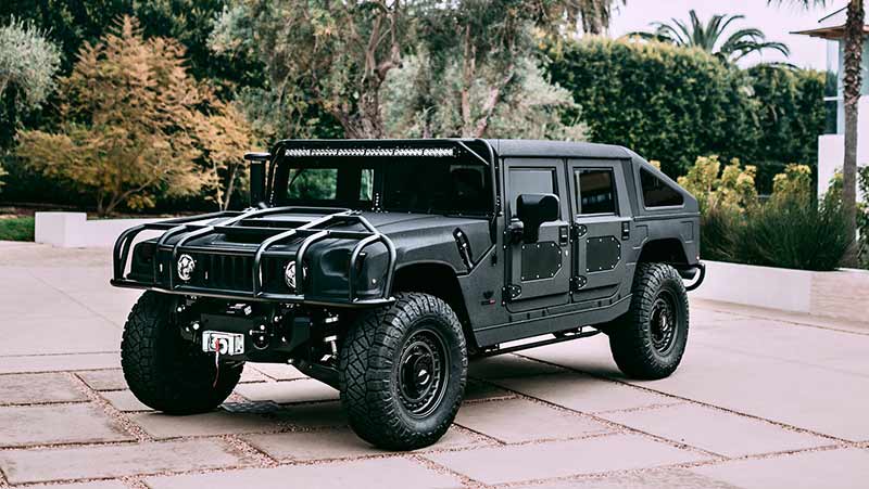 The sixth Hummer H1 build from Mil-Spec channels the Build 002, with extra-wide four-door slantback bodywork and dark paint. But it goes for utility over luxury.
