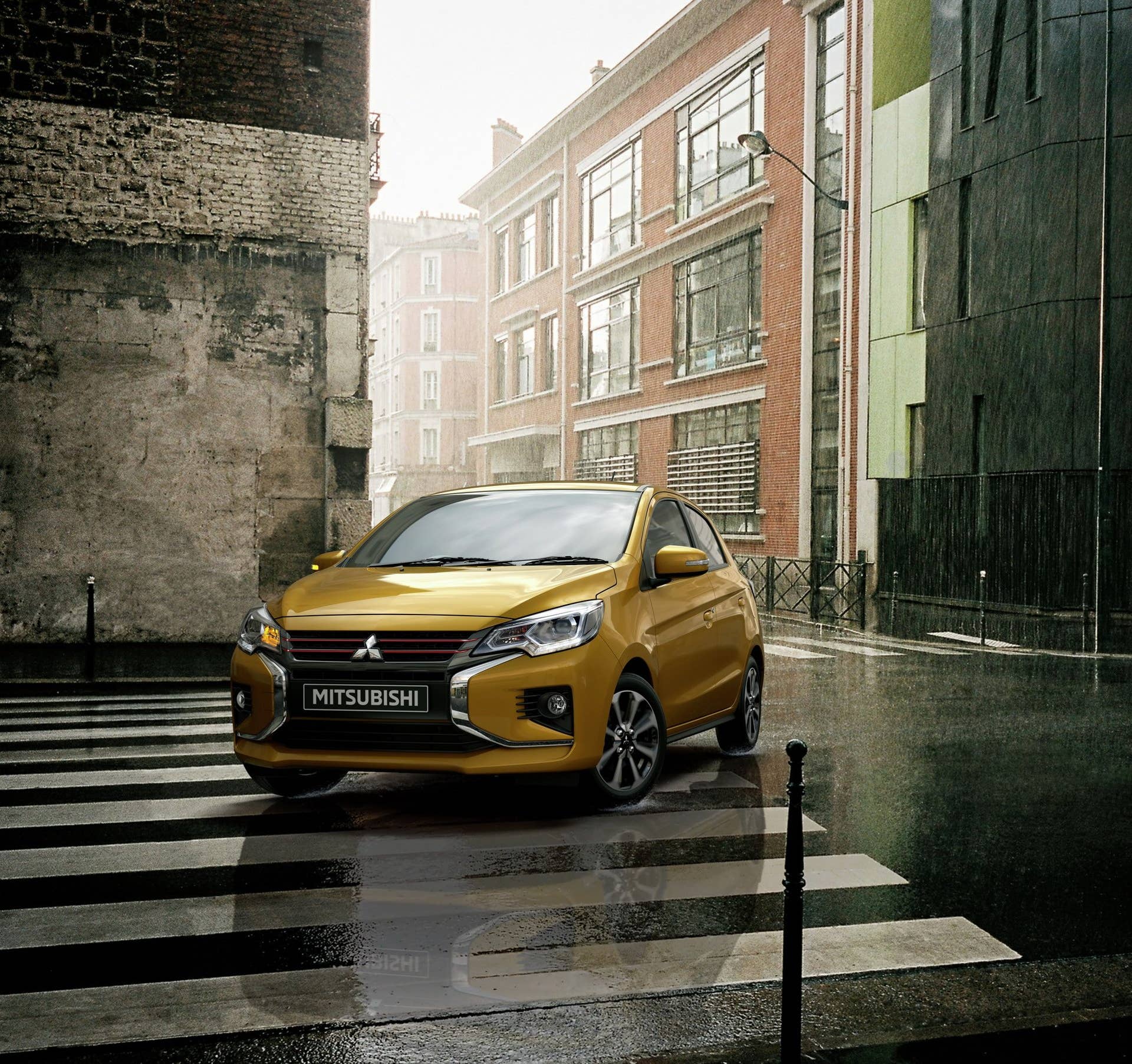 The refreshed Mitsubishi Mirage hatch and Attrage/G4 sedan get new front and rear fasias, interior upgrades, and new wheels.