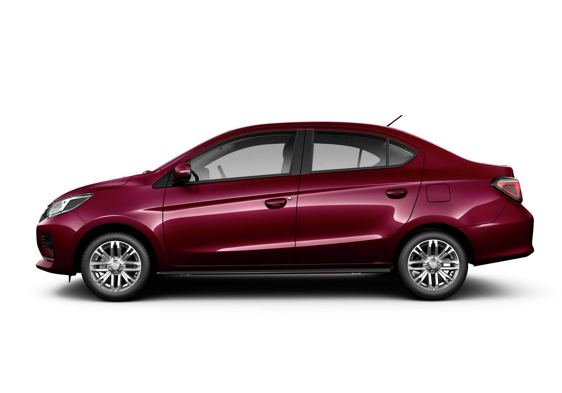 The refreshed Mitsubishi Mirage hatch and Attrage/G4 sedan get new front and rear fasias, interior upgrades, and new wheels.