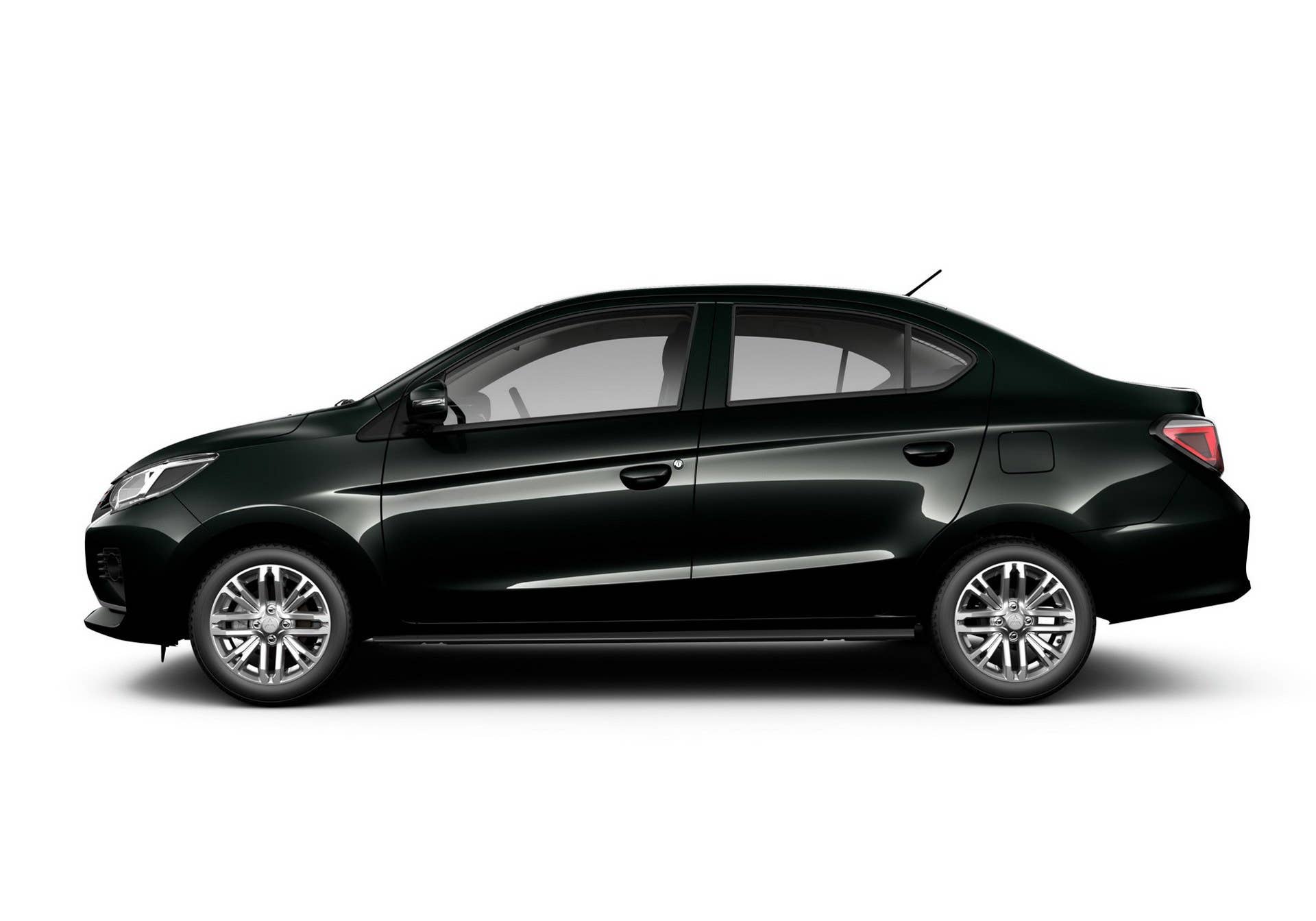 The refreshed Mitsubishi Mirage hatch and Attrage/G4 sedan get new front and rear fasias, interior upgrades, and new wheels.