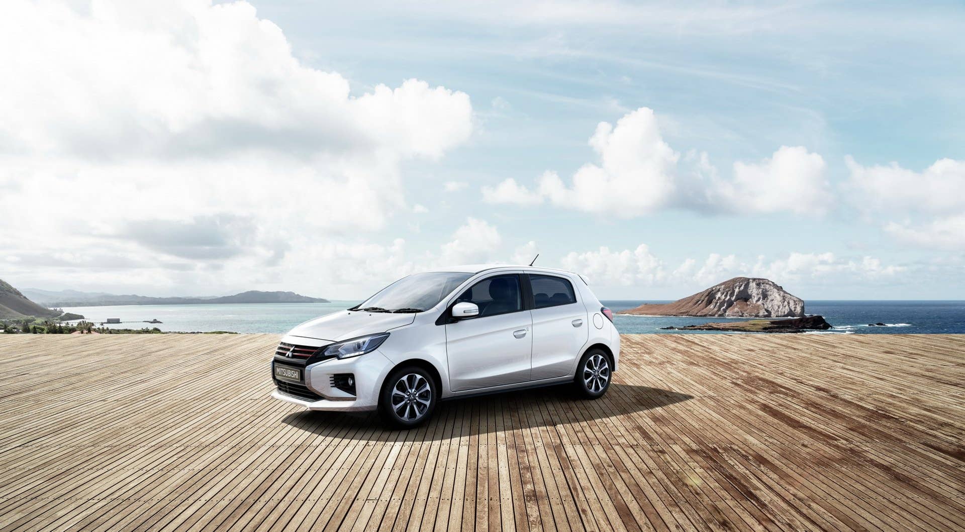 The refreshed Mitsubishi Mirage hatch and Attrage/G4 sedan get new front and rear fasias, interior upgrades, and new wheels.