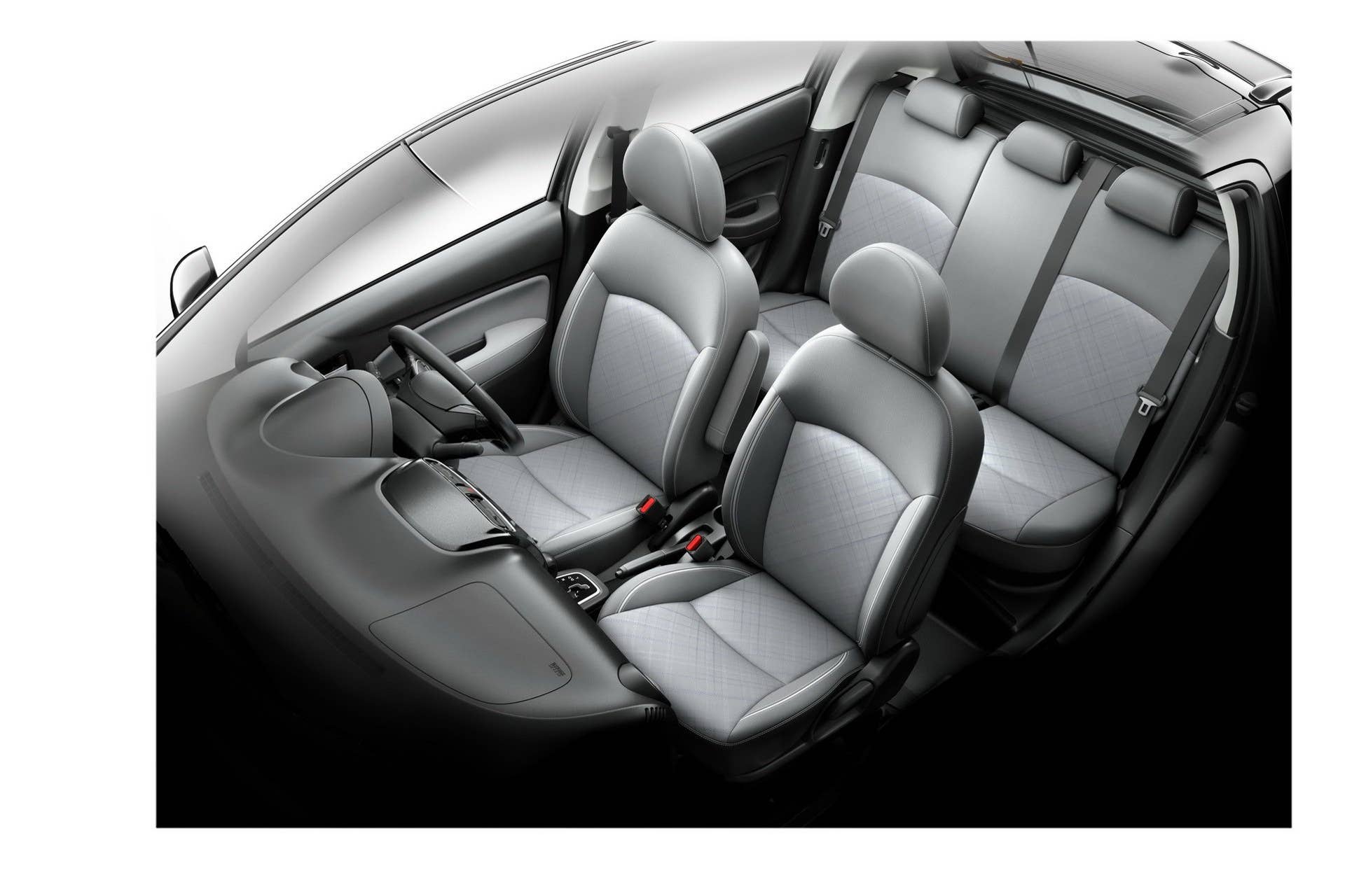 The refreshed Mitsubishi Mirage hatch and Attrage/G4 sedan get new front and rear fasias, interior upgrades, and new wheels.