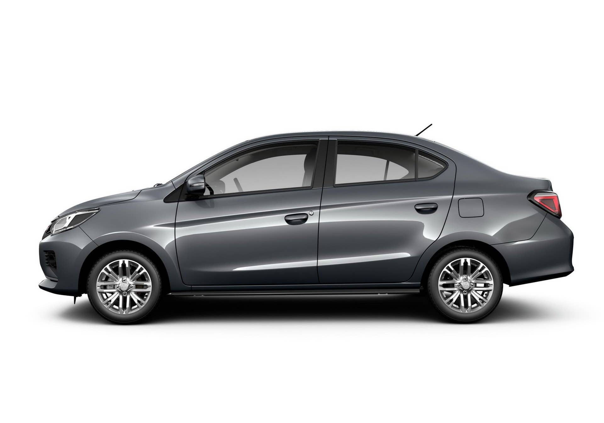 The refreshed Mitsubishi Mirage hatch and Attrage/G4 sedan get new front and rear fasias, interior upgrades, and new wheels.