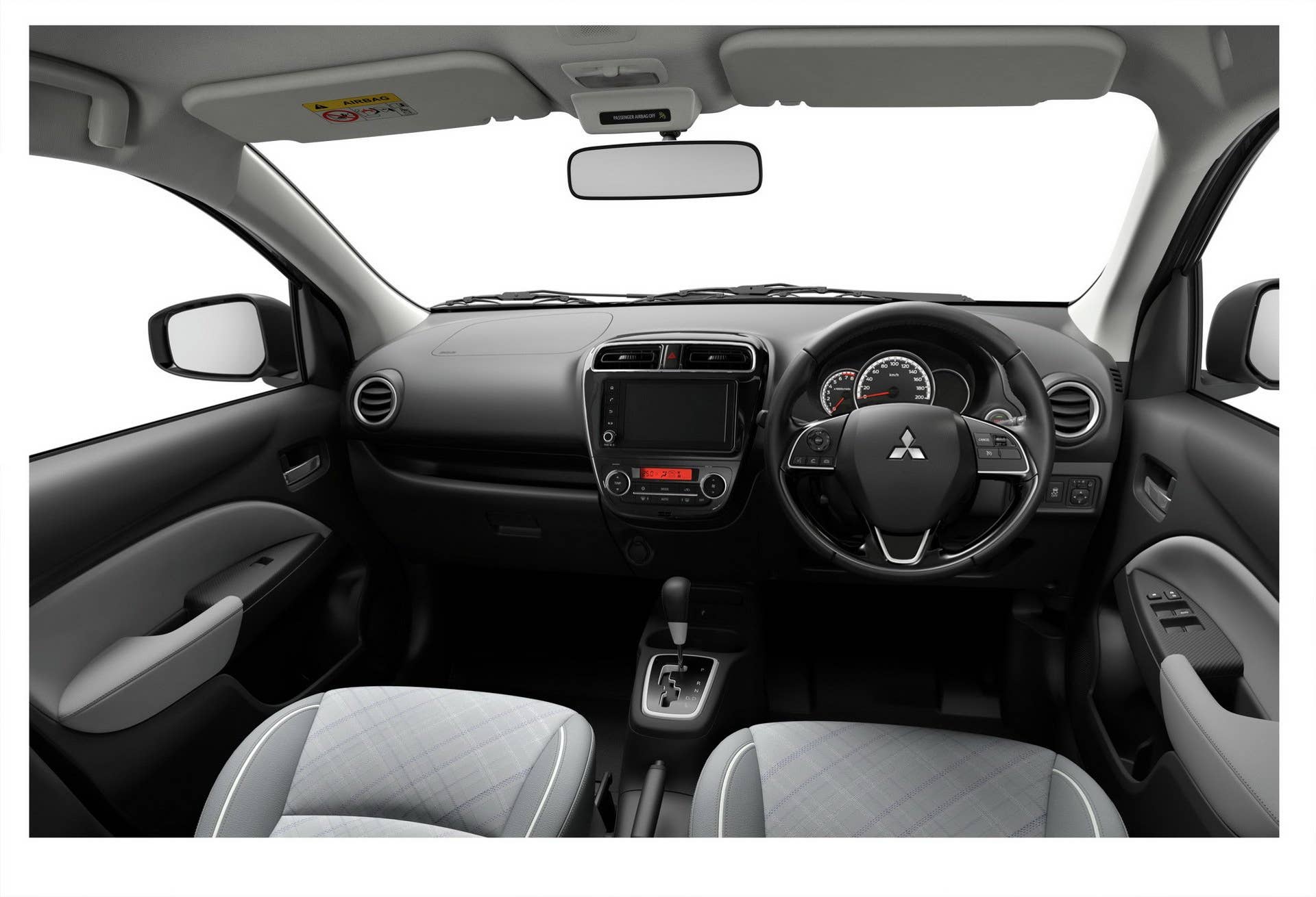 The refreshed Mitsubishi Mirage hatch and Attrage/G4 sedan get new front and rear fasias, interior upgrades, and new wheels.