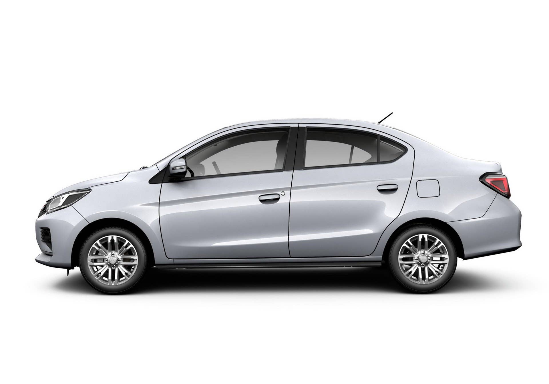 The refreshed Mitsubishi Mirage hatch and Attrage/G4 sedan get new front and rear fasias, interior upgrades, and new wheels.