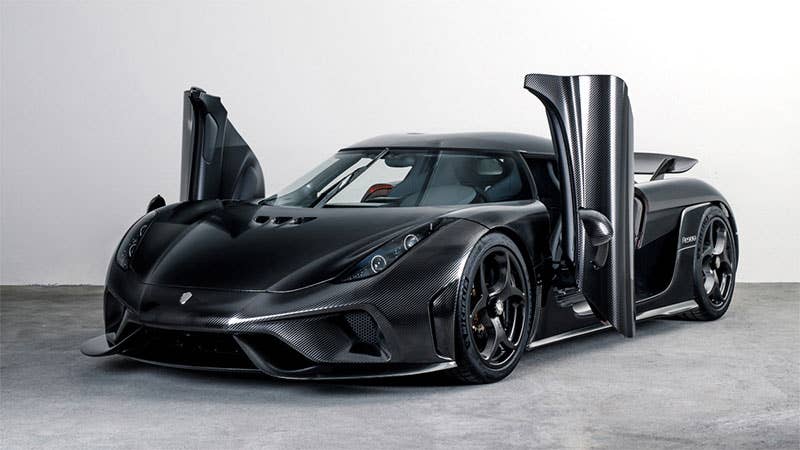 Koenigsegg creates a lighter, special Regera with hand-polished bare carbon fiber known as 'Koenigsegg Naked Carbon.'