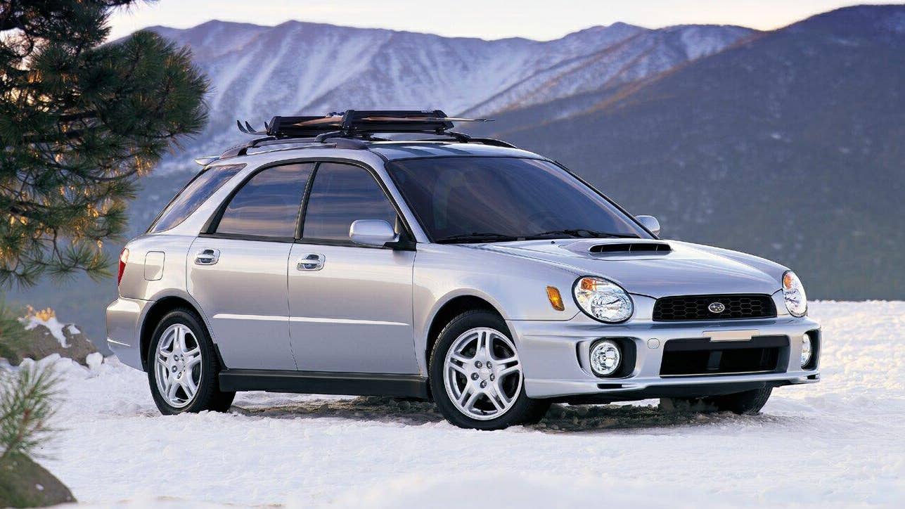 The Impreza didn't just receive a midcycle course correction — it received two of them. This would be the "Bugeyed" Impreza, which scared people when they first caught a glimpse of those jumbo round headlights, jumbo round foglights and frowning grille. It looked a bit amphibian. In retrospect, this was actually the best-looking of the bunch. At least it went with the rest of the car.