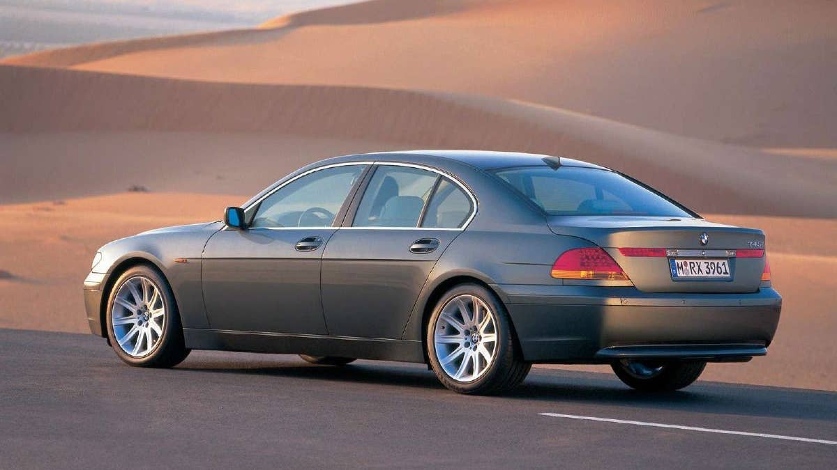 Behold, the Bangle Butt. Named after BMW head designer Chris Bangle, the radical new 7 Series' oddly separately trunk lid was almost universally derided among the automotive press. Some would argue the front was even worse, but it was the hind quarters that really cheesed people off.