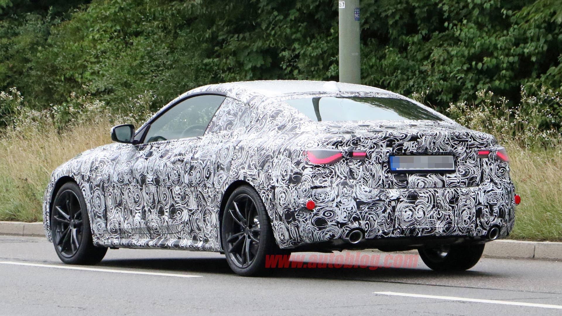 BMW 4 Series coupe in camouflage