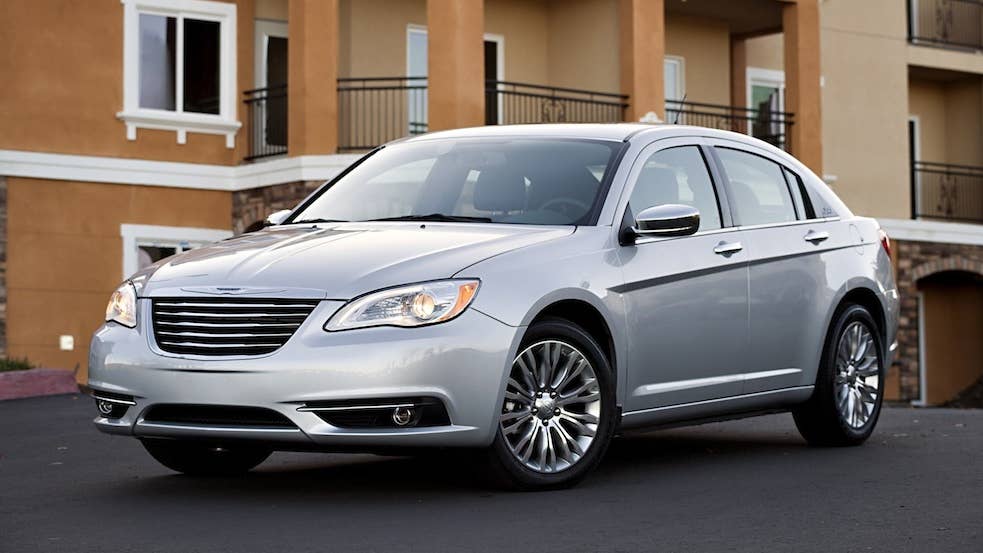So bad was the Sebring that Chrysler not only thoroughly overhauled it for 2010, but it even changed the name to the Chrysler 200. It clearly looked better, the interior was no longer constructed from 99 Cent Store plastics, and it received a class-leading V6. Of course, this was only enough to get Chrysler up to "least desirable car in its class" from "no where remotely close to even being least desirable car in its class." Oh, we forgot about the Dodge Avenger. That was actually worse.