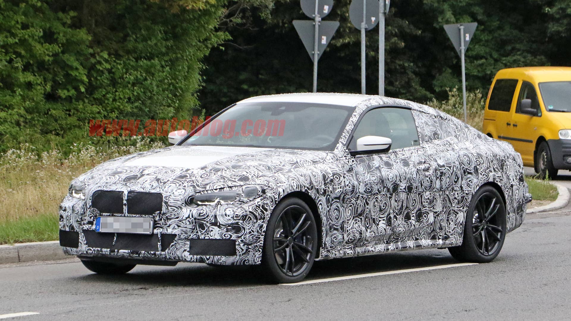 BMW 4 Series coupe in camouflage