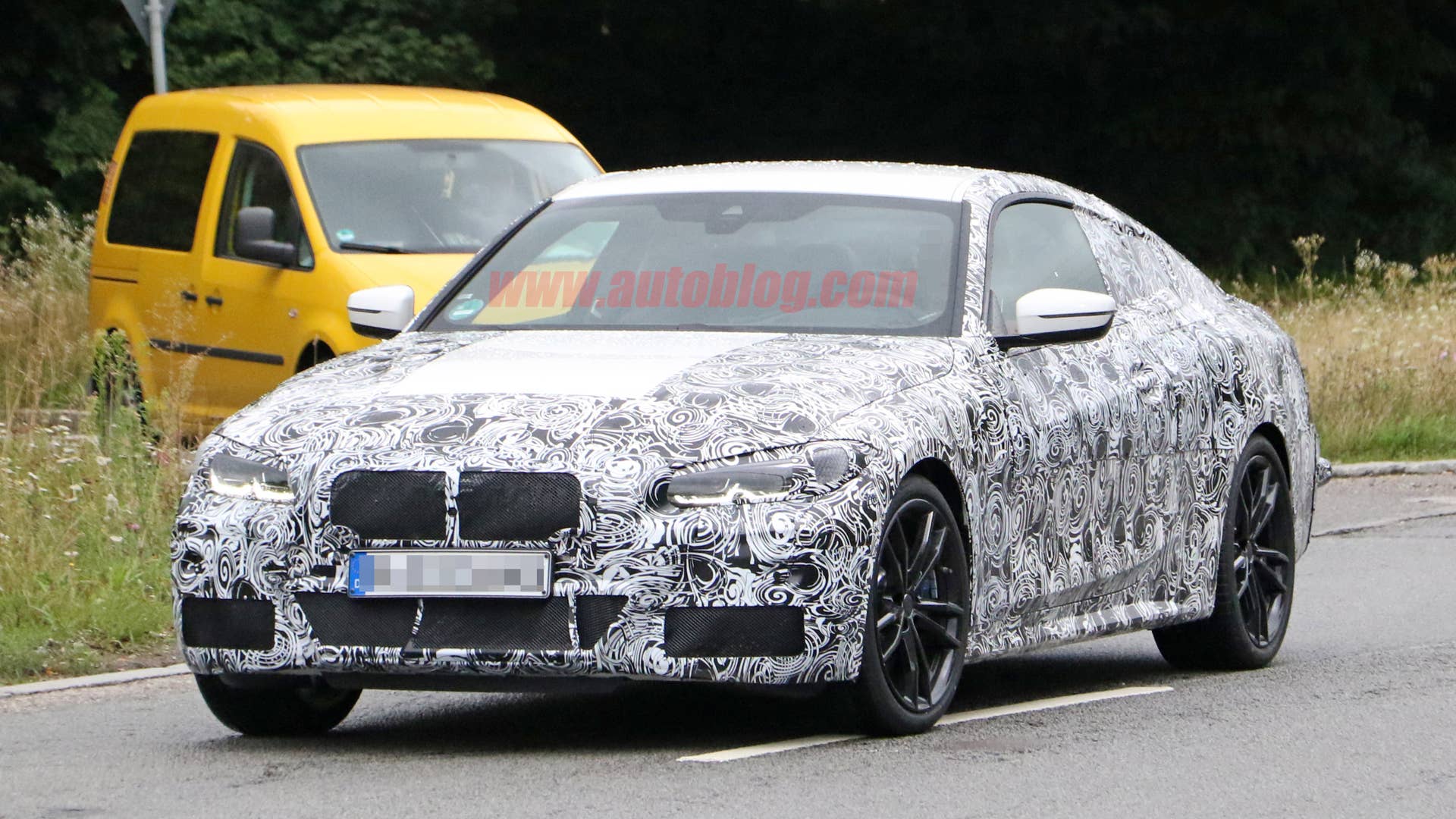 BMW 4 Series coupe in camouflage