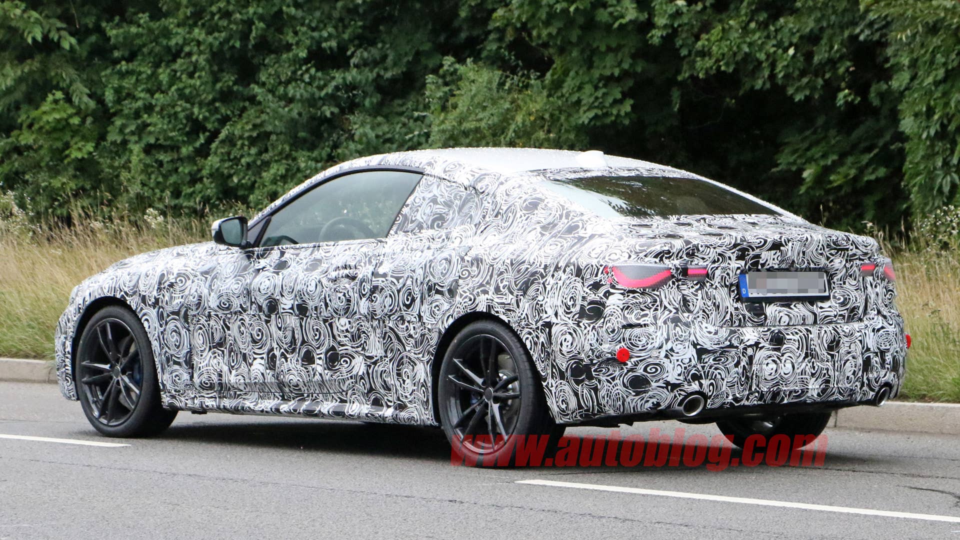BMW 4 Series coupe in camouflage