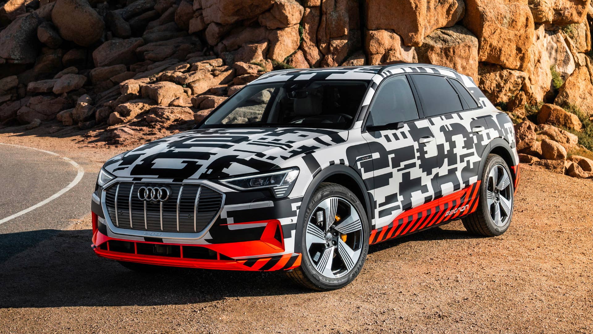 The Audi e-tron prototype on recuperation test at Pikes Peak