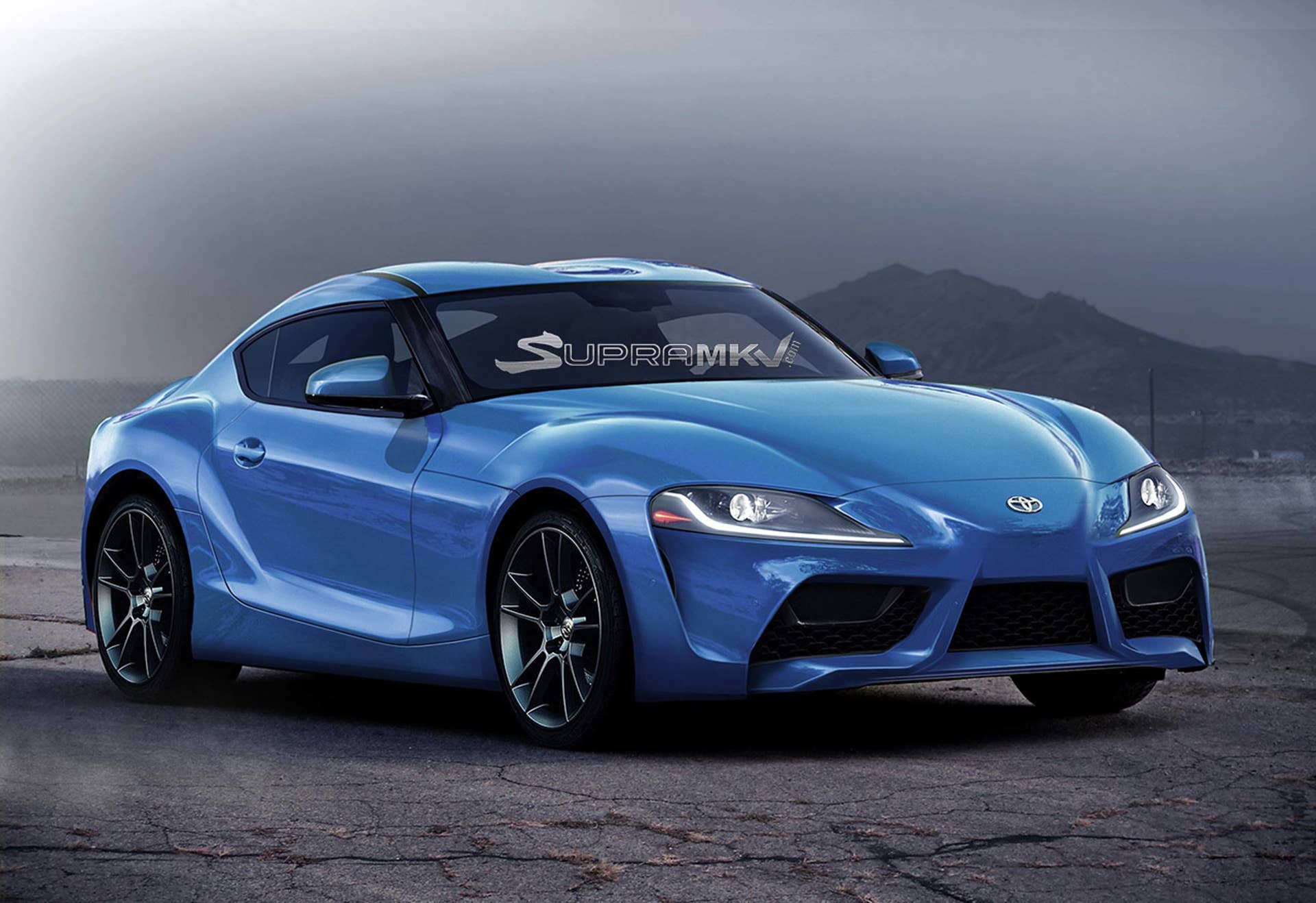 toyota supra rendering blue