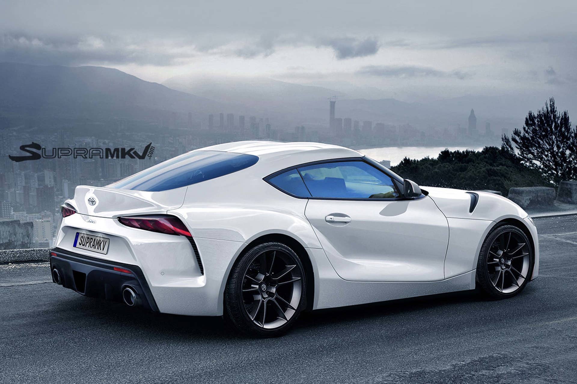 toyota supra rendering white side