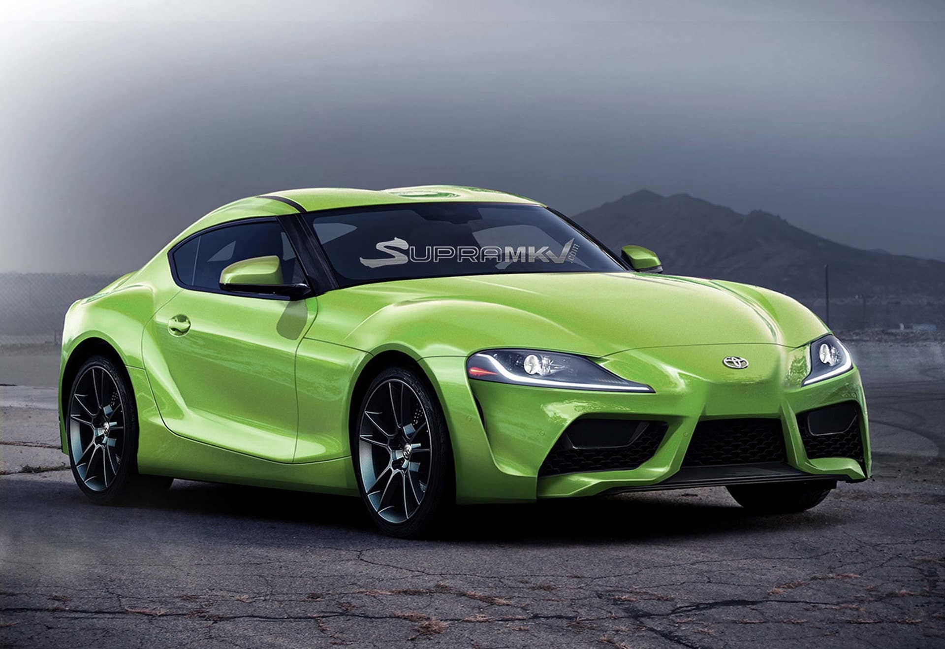 toyota supra rendering green