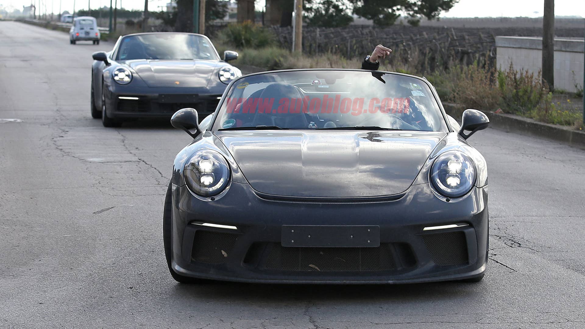 Porsche 911 Speedster spied