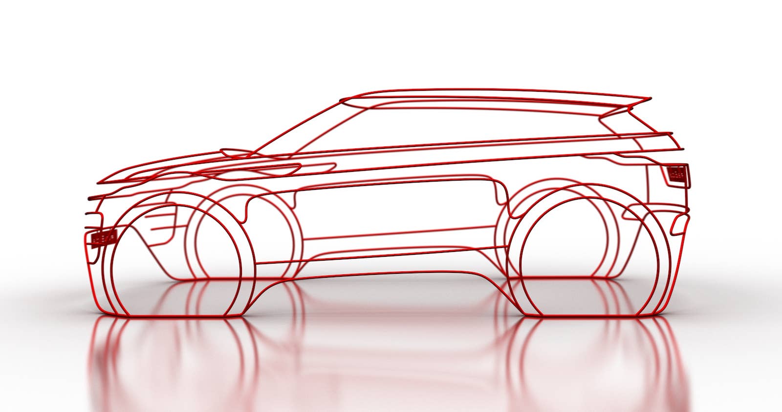 Range Rover Evoque wireframe teaser