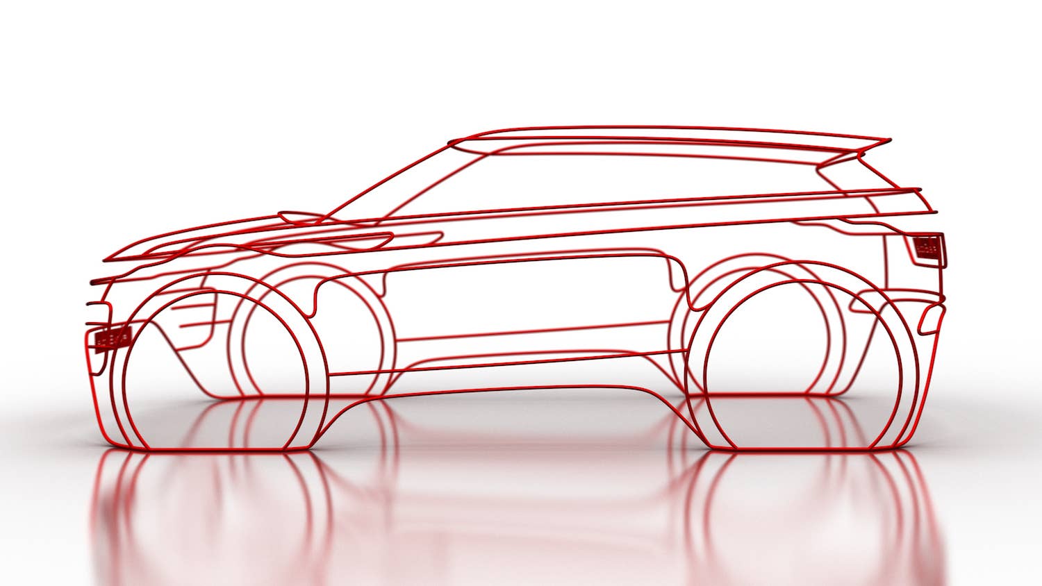 Range Rover Evoque wireframe teaser