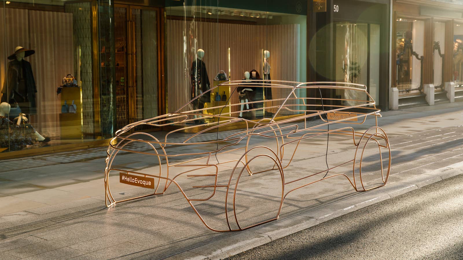 Range Rover Evoque wireframe teaser