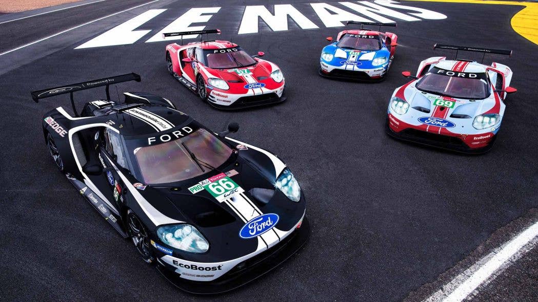 These Ford GTs will race at the 24 Hours of Le Mans in classic paint from historic Ford GTs.