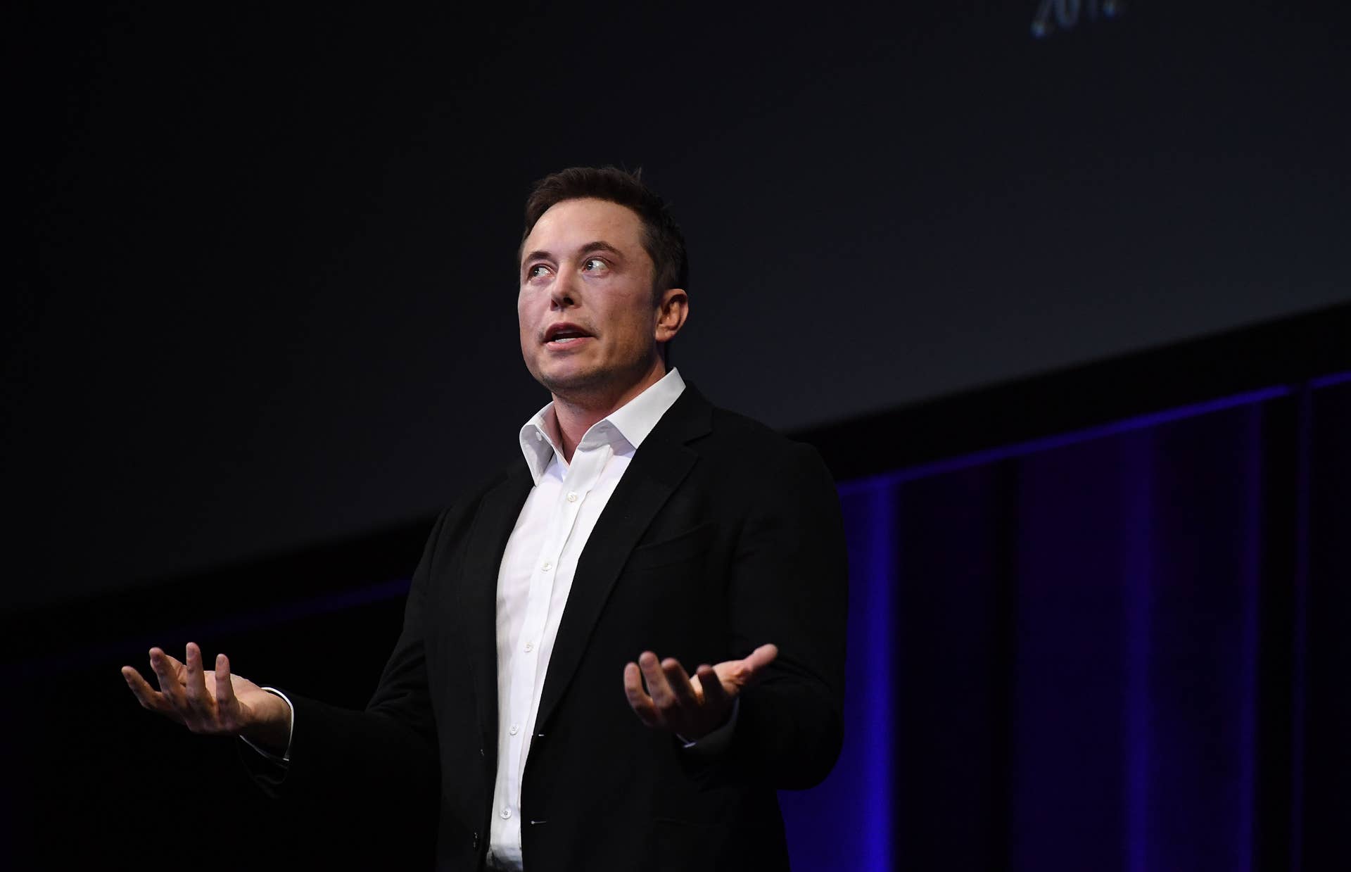 ADELAIDE, AUSTRALIA - SEPTEMBER 29: SpaceX CEO Elon Musk speaks at the International Astronautical Congress on September 29, 2017 in Adelaide, Australia. Musk detailed the long-term technical challenges that need to be solved in order to support the creation of a permanent, self-sustaining human presence on Mars. (Photo by Mark Brake/Getty Images)