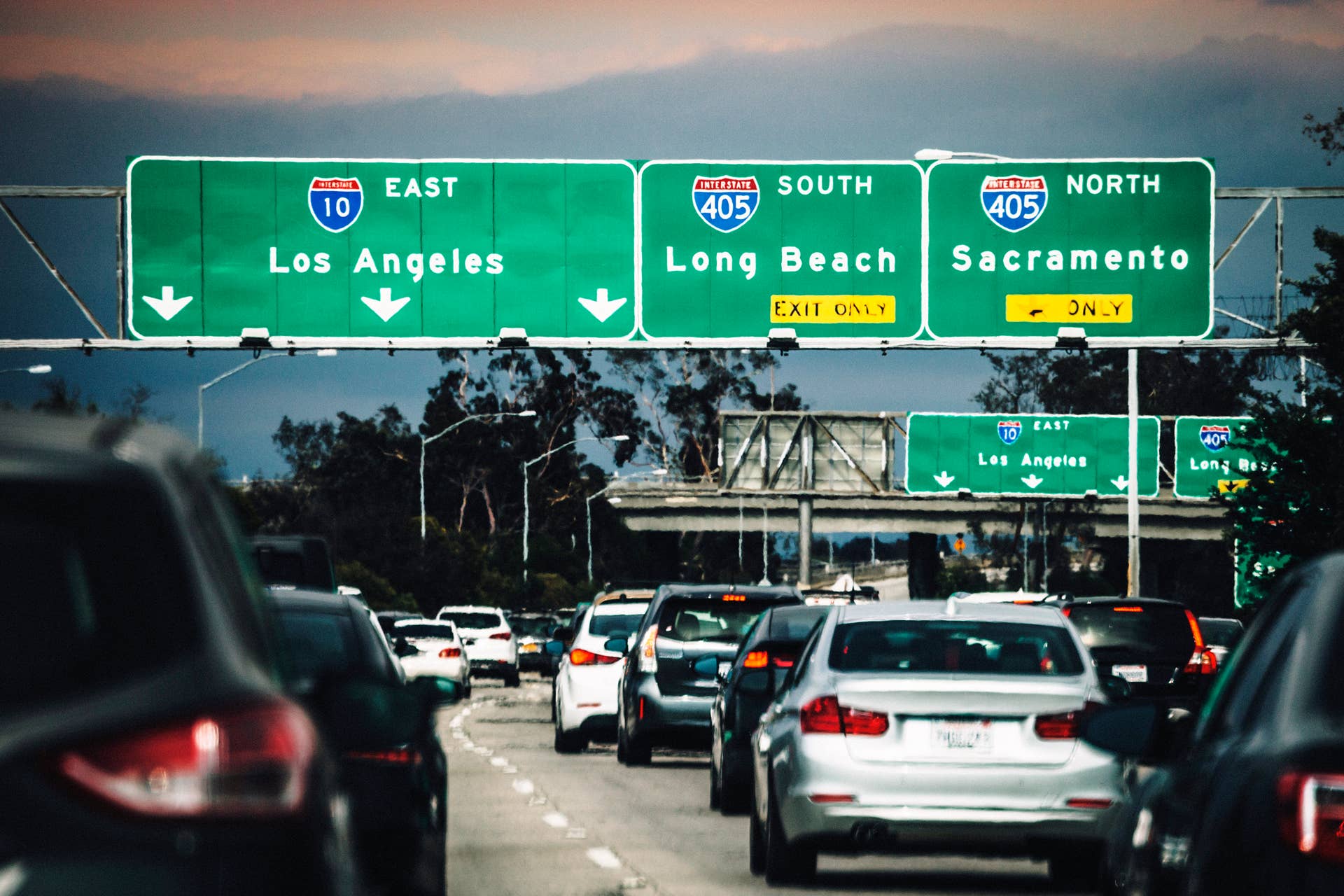 Highway traffic in Los Angeles.