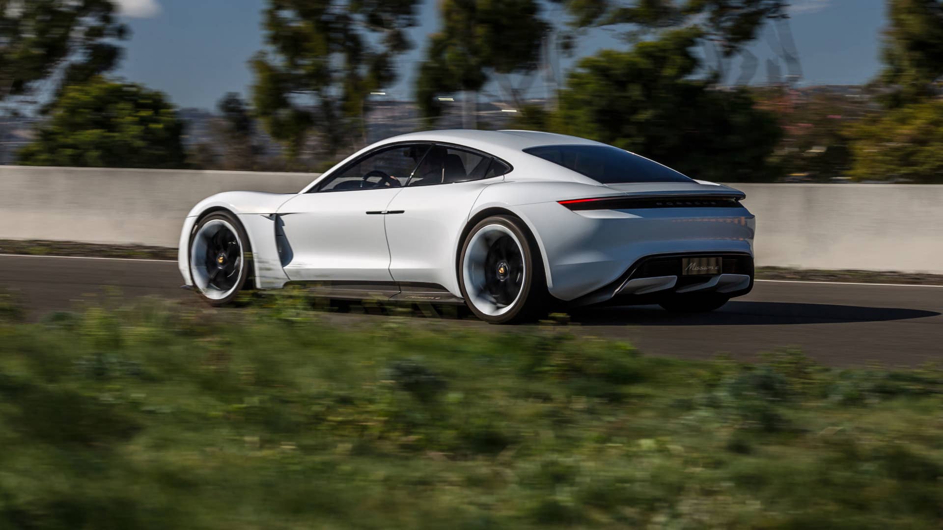 Porsche Mission E rear quarter