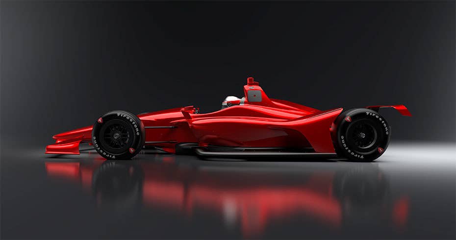2018 IndyCar racer side