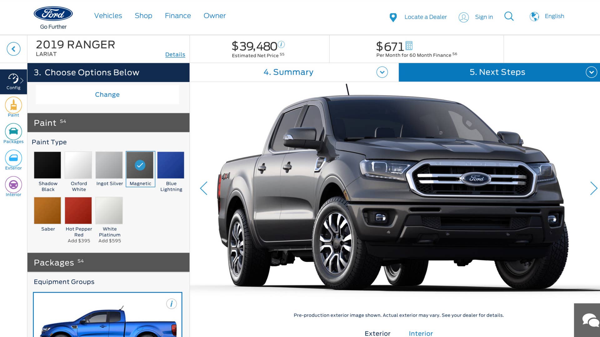 2019 Ford Ranger magnetic