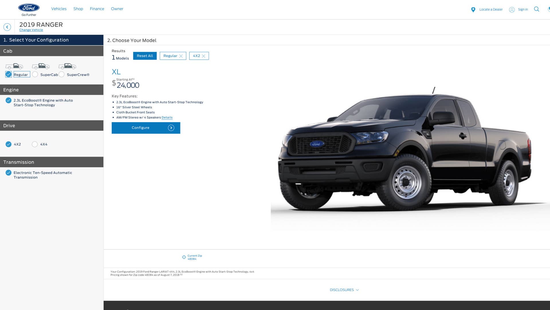 2019 Ford Ranger xl